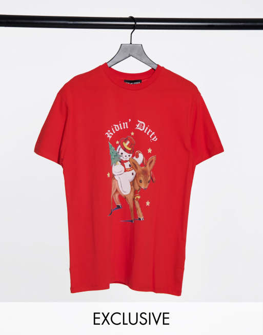 New Girl Order oversized t-shirt with vintage xmas graphic