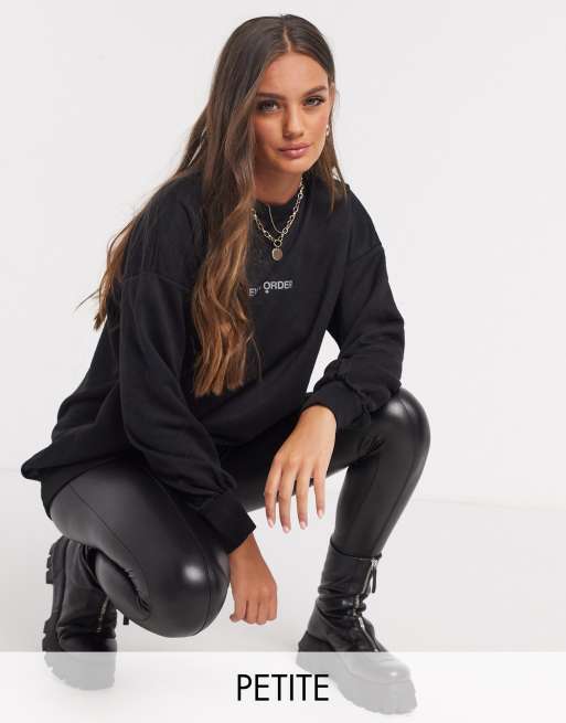 New Girl Order Petite – Sukienka swetrowa z logo w dwóch odcieniach