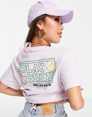 New Girl Order - Play Buoy - T-shirt oversize - Lilas délavé