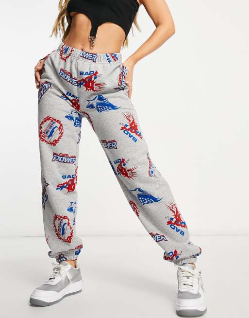 New Girl Order relaxed joggers in mix graphic co ord ASOS