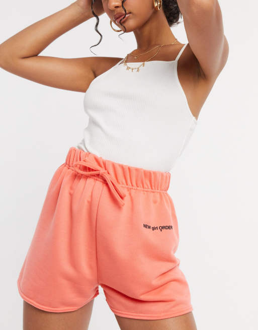 New Girl Order set high waisted jogger shorts ASOS