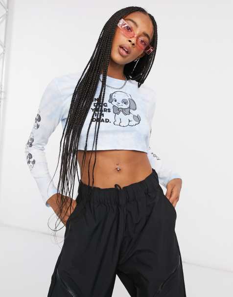 New Girl Order shrunken long sleeve t-shirt with in dog years graphic - view 1