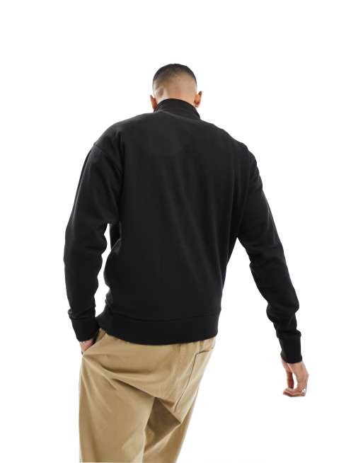 New Look 1/4 zip funnel neck in black, 4 of 4