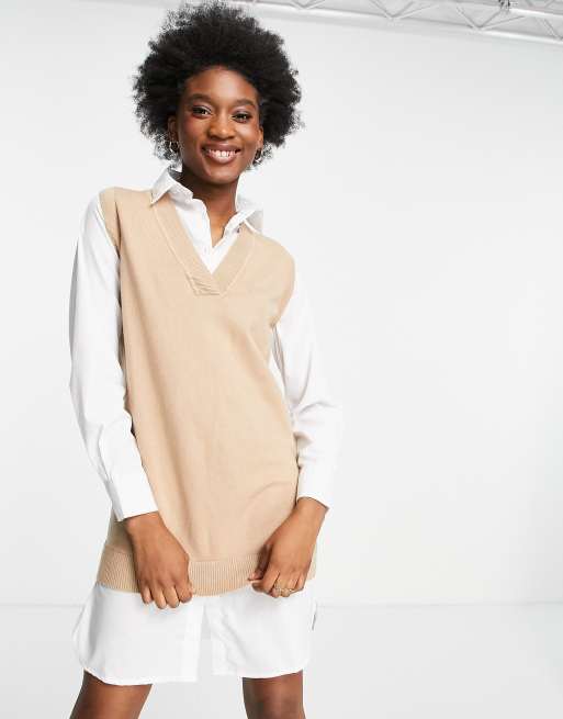 Shirt dress with jumper on sale