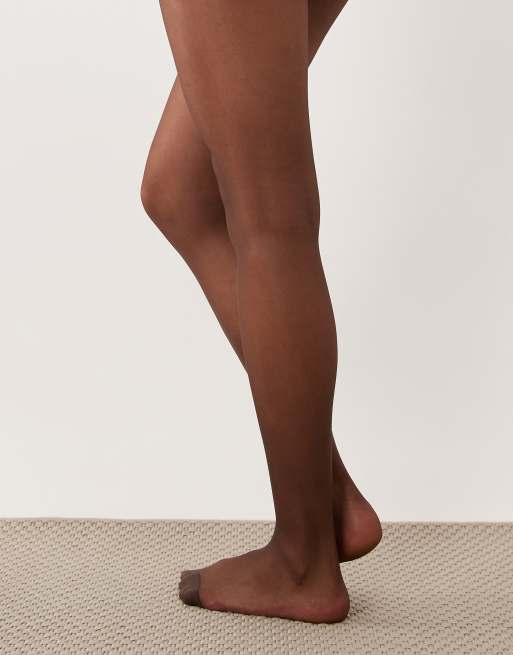 New Look 3 pack 15 denier sheer matt tights in dark brown, 3 of 3