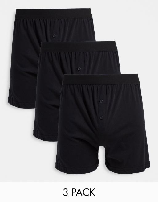 New Look 3 pack briefs in black