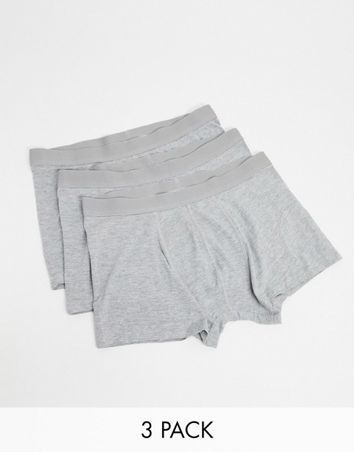 New Look 3 pack trunks in grey