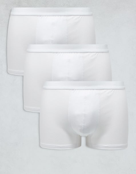 New Look 3 pack trunks in white - view 1