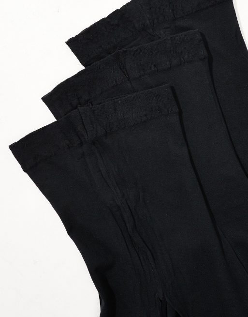 New Look 3 pakke 40 denier strømpebukser i sort, 2 af 4