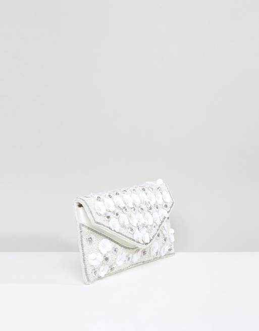 New look best sale white clutch bag