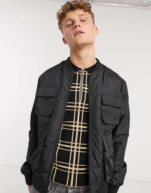 Utility bomber jacket mens sale