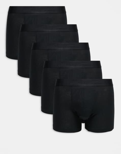 New Look 5 Pack Boxers in Black - view 1