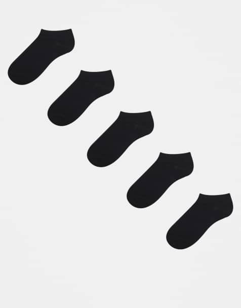 New Look 5 pack sneaker socks in black - view 1
