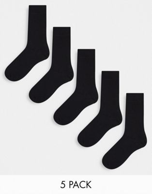 New Look 5 pack socks in black