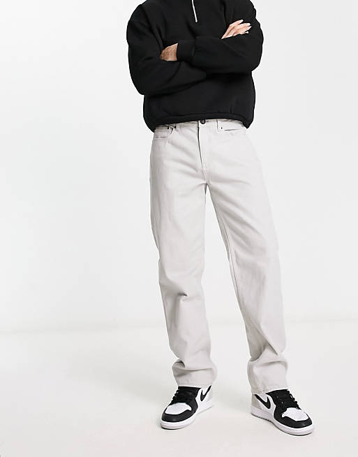 New Look 5 pocket straight pants in stone | ASOS