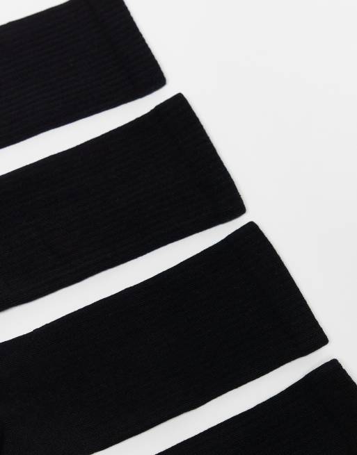 New Look – 5er-Pack gerippte Socken in Schwarz, 3 von 3