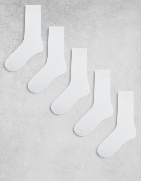 New Look – 5er-Pack schlichte Socken in Weiß - view 1