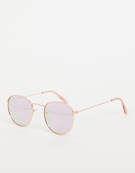 New Look 70s round sunglasses in rose gold
