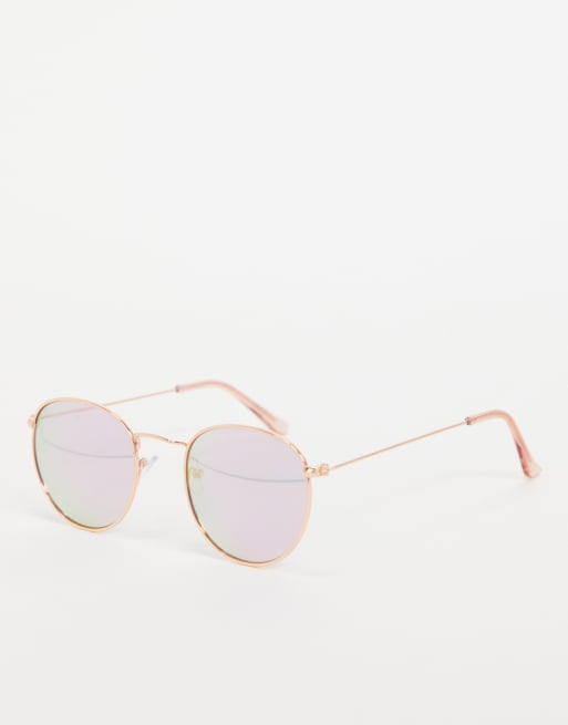 New Look 70s round sunglasses in rose gold