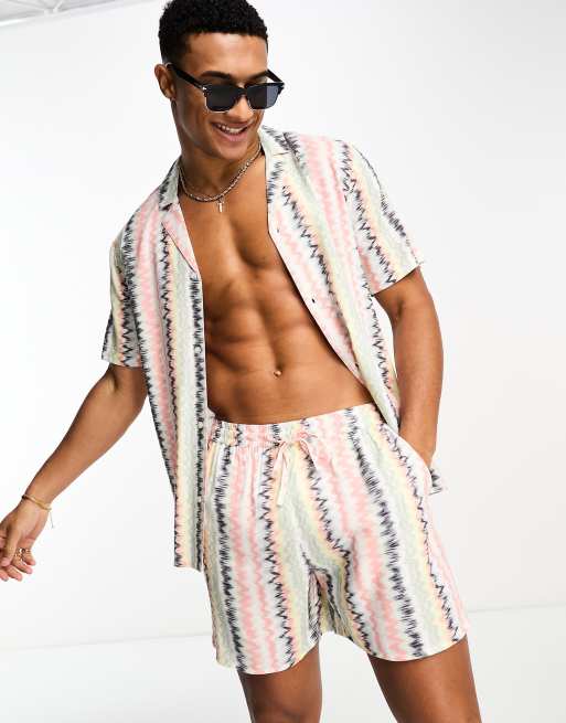 New Look abstract shorts in light pink (part of a set)