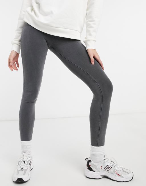 New Look acid wash leggings in gray