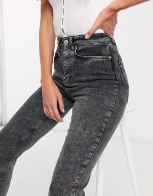 dark grey acid wash jeans