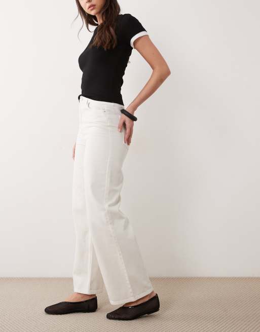 New Look - Adalae - Jeans a fondo ampio color panna, 2 di 5