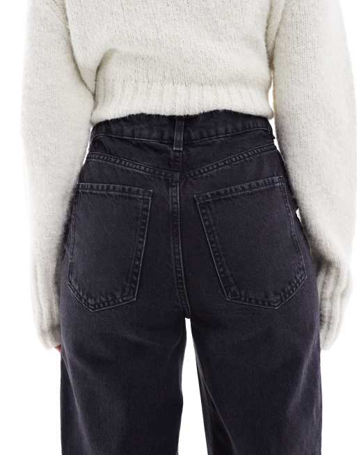 New Look – Adalae – Jeans in Schwarz mit weitem Schnitt, 5 von 5