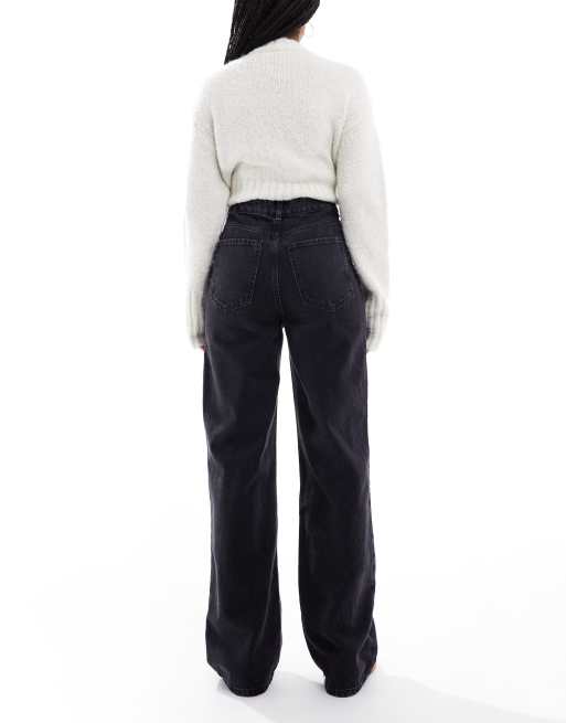 New Look – Adalae – Svarta jeans med vida ben, 2 av 5