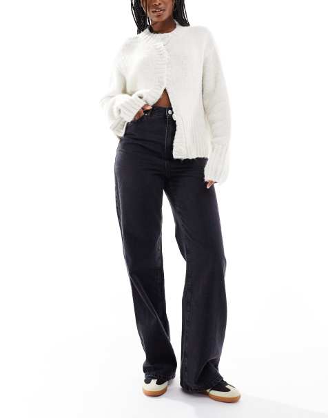 New Look Adalae wide leg jean in black - view 1