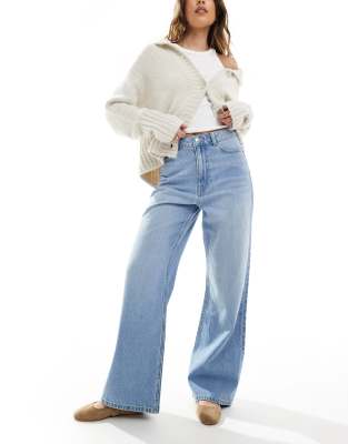 New Look Adalae wide leg jean in blue