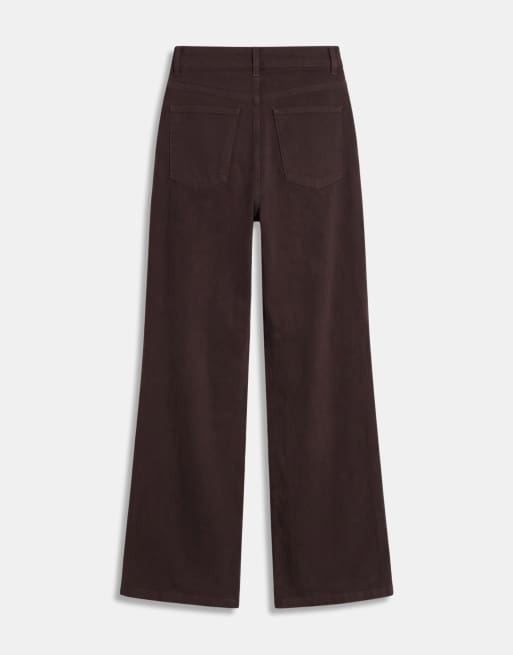 New Look Adalae wide leg jean in dark brown, 7 of 9