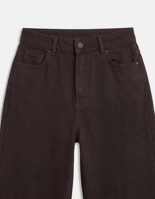 New Look Adalae wide leg jean in dark brown, 8 of 9