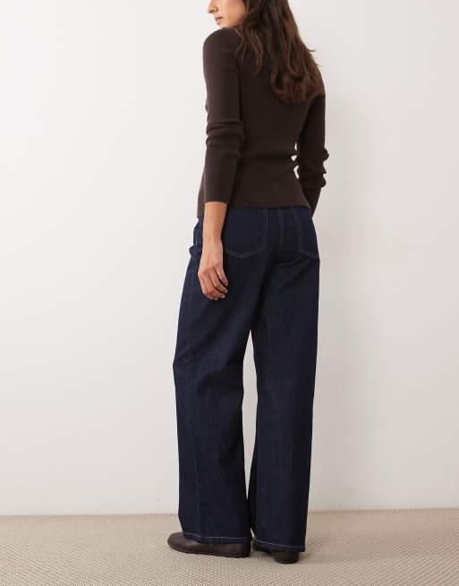 New Look Adalae wide leg jean in indigo, 2 of 5
