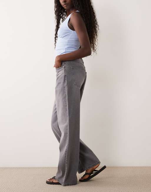 New Look Adalae wide leg jean in light grey, 2 of 5