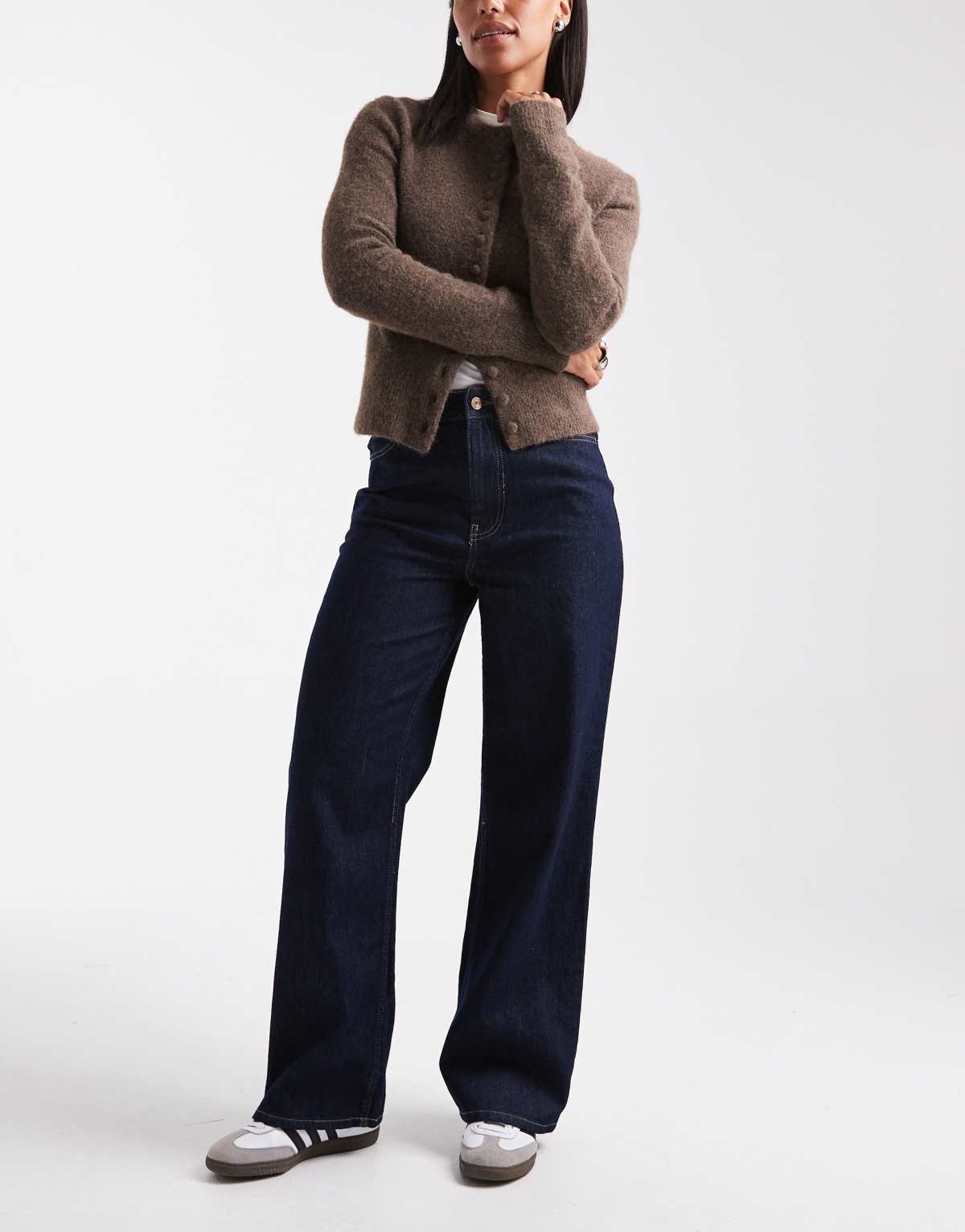 New Look Adalae wide leg jean in navy