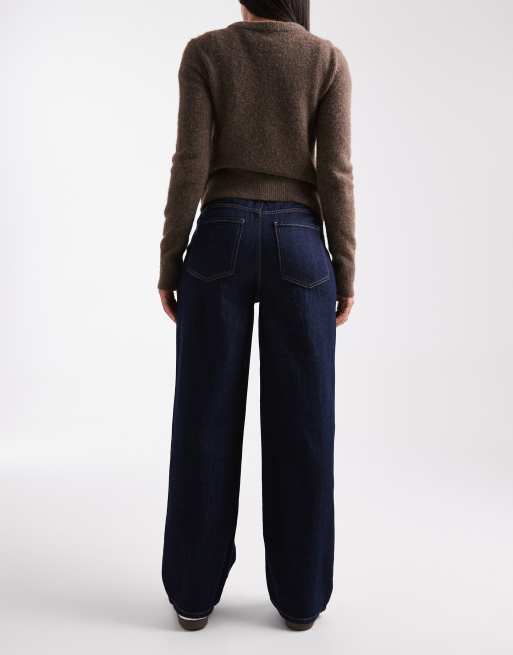 New Look Adalae wide leg jean in navy, 2 of 5