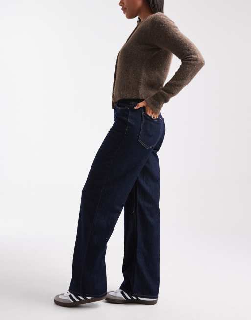 New Look Adalae wide leg jean in navy, 3 of 5