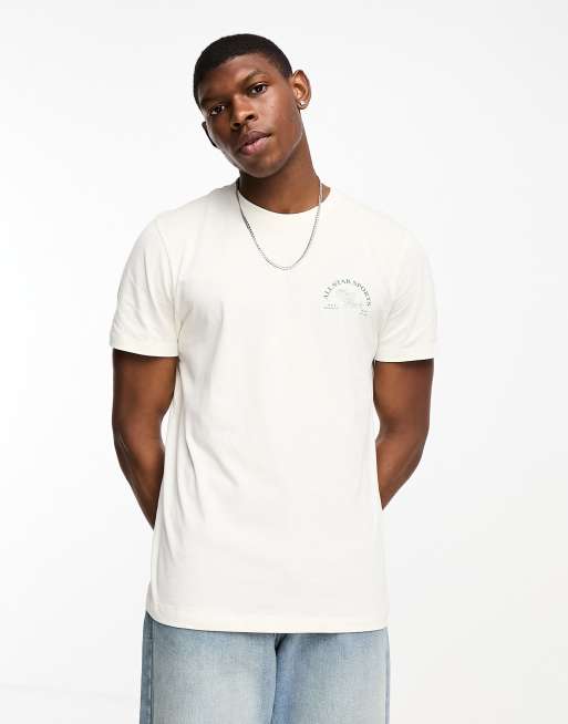 T-shirt Off-White Paris Blanc Cassé - Taille L - Occasion Très Bon état