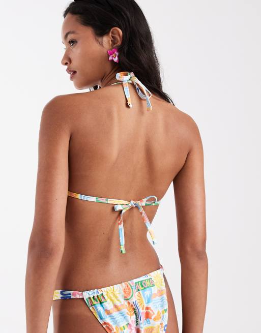 New Look - Aloha - Top bikini a triangolo con imbottitura rimovibile multicolore, 2 di 4