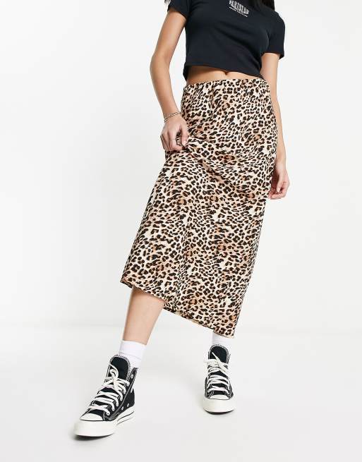 New look cheap leopard skirt