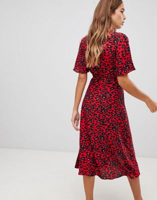 New Look Leopard Wrap Dress Flash Sales ...