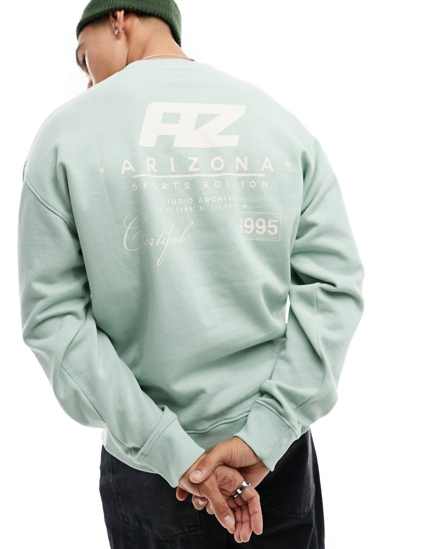 New Look Arizona sweatshirt in light khaki-Green