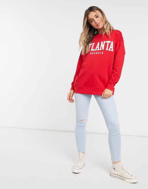 H and outlet m red sweatshirt