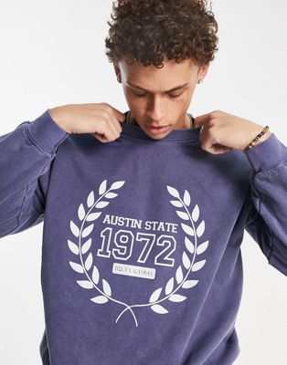 New Look Austin sweatshirt in dark blue