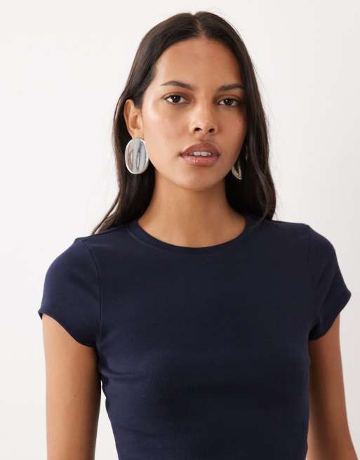 New Look baby tee i navy, 3 af 4