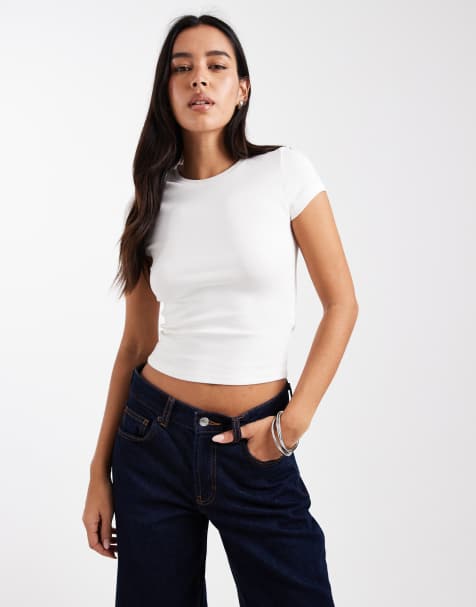 New Look baby tee in cream - view 1