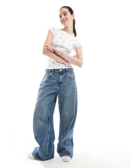 New Look - Babylock - T-shirt bianca a fiorellini, 2 di 4