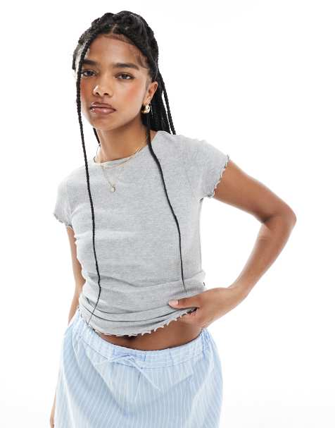 New Look - Babylock - T-shirt in grijs - view 1