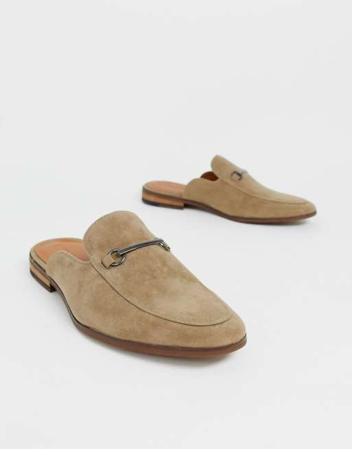 New Look backless loafer in stone